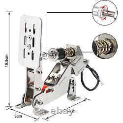 3PCS Stainless Steel USB Sim Racing Pedals for PC Games with Circuit Box