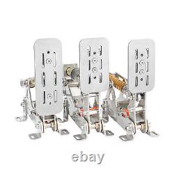 3PCS USB Sim Racing Pedals for PC Games with Circuit Box Silver
