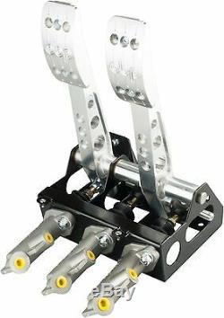 Floor Mounted 2 Pedal Cockpit Fit Hydraulic Clutch Pedal Box Race OBP0162PRC V2