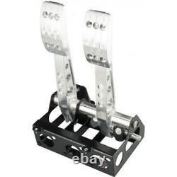 OBP V2 Floor Mounted 2 Pedal Cockpit Fit Hydraulic Clutch Pedal Box Silver