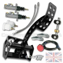 Universal Brake Floor Mounted Rear Facing Hydraulic Pedal Box Kit Sportline 1