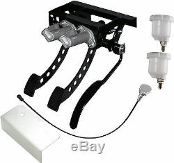 Universal Top Mount Cockpit Fit Cable Clutch Race Pedal Box Silver Kit OBPVIC23