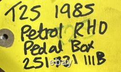 Ensemble de boîte à pédales de frein et d'embrayage VW T25 T3 Volkswagen RHD 251721111B