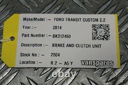 Ford Transit Custom Mk8 2.2 Boîte À Pédales De Frein Et D'embrayage 2014-2019