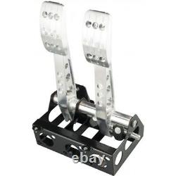 OBP V2 Plancher Monté 2 Pédale Cockpit Fit Boîtier de Pédale d'Embrayage Hydraulique Argentée